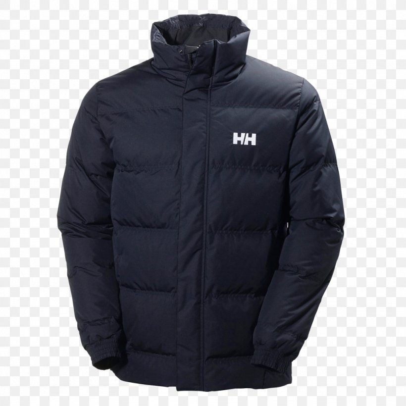 Down Feather Jacket Helly Hansen Clothing Raincoat, PNG, 1024x1024px, Down Feather, Black, Clothing, Daunenjacke, Helly Hansen Download Free