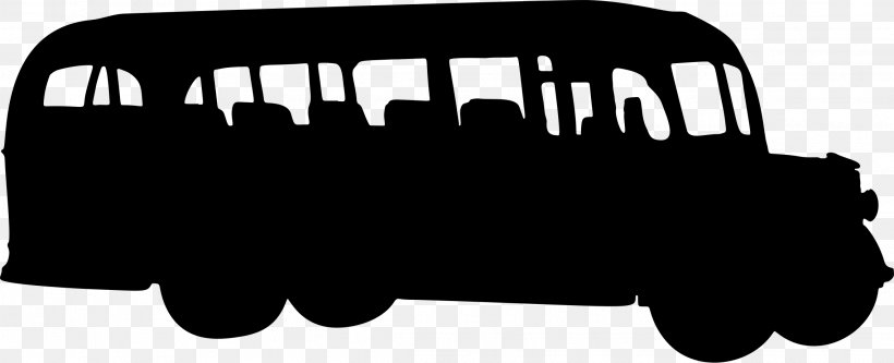 Bus Silhouette Clip Art, PNG, 2274x924px, Bus, Black, Black And White, Brand, Drawing Download Free