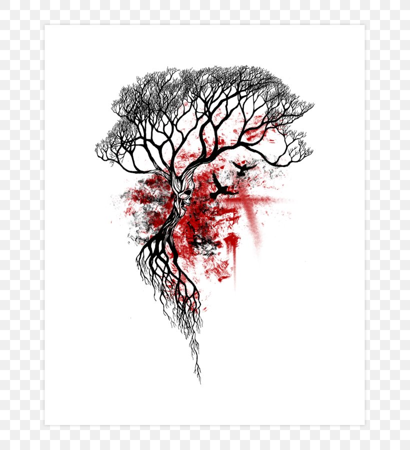 Trash Polka Twig Tattoo Tree Drawing, PNG, 740x900px, Trash Polka, Art, Branch, Drawing, Flower Download Free