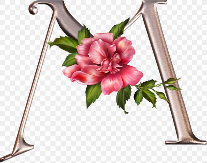 Alphabet Letter Floral Design Flower, PNG, 836x661px, Alphabet, Alpha, Cut Flowers, Drawing, Flora Download Free