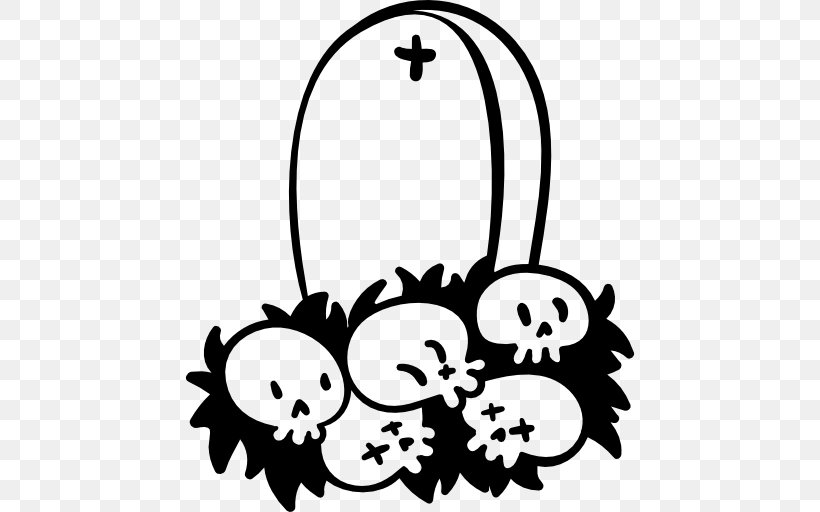 Horror Icon Clip Art, PNG, 512x512px, Horror Icon, Artwork, Black And White, Death, Flower Download Free