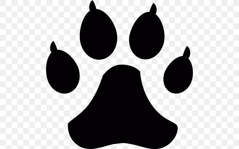 Dog Clip Art, PNG, 512x512px, Dog, Black, Black And White, Footprint, Monochrome Photography Download Free