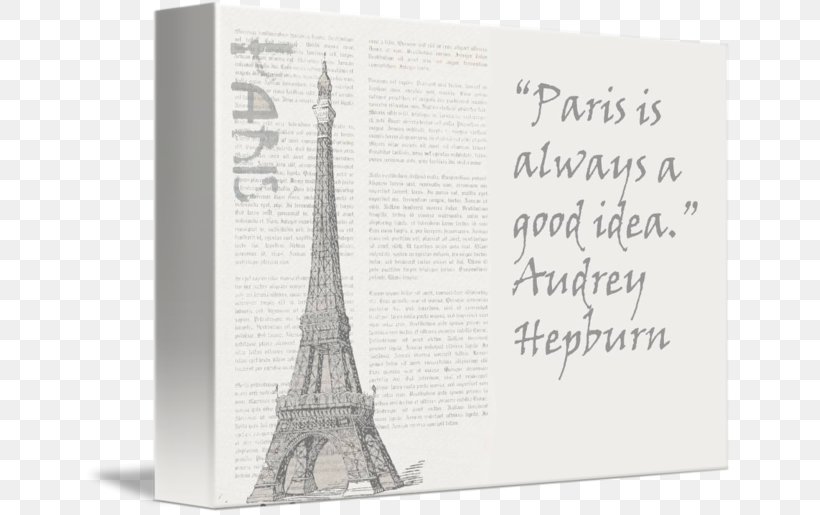 Canvas Print Art Paris Is Always A Good Idea. Paper, PNG, 650x515px, Canvas Print, Art, Artist, Audrey Hepburn, Black And White Download Free