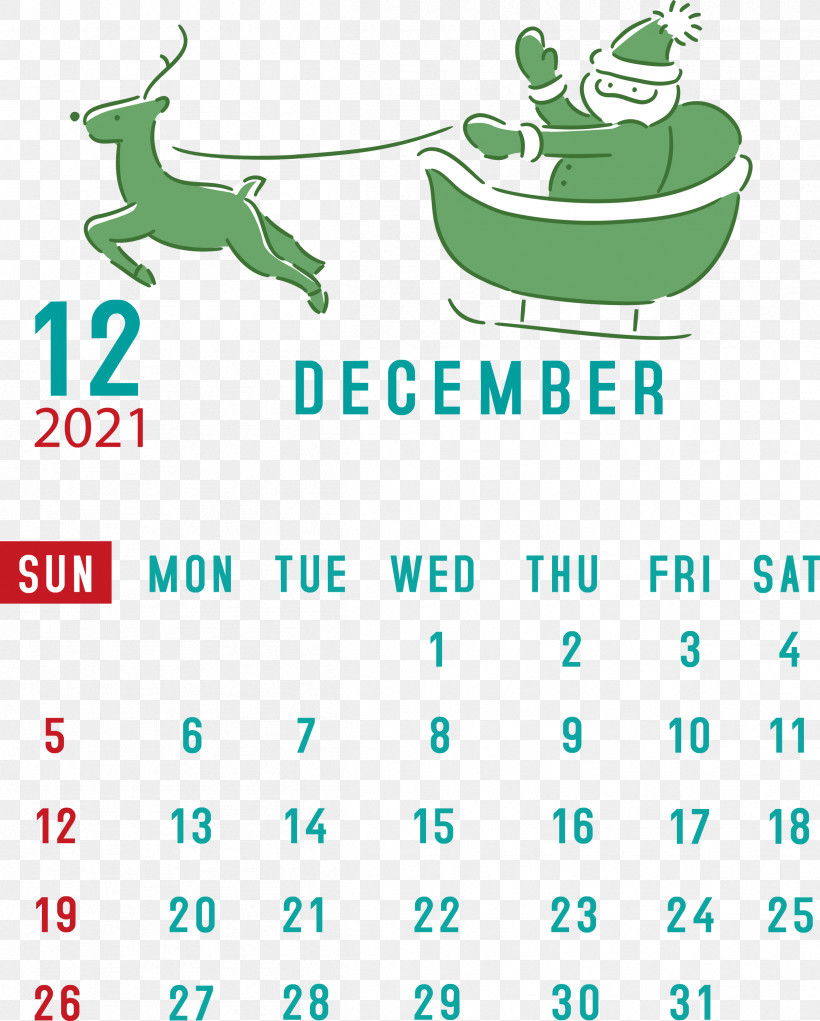 December 2021 Printable Calendar December 2021 Calendar, PNG, 2408x3000px,  Download Free