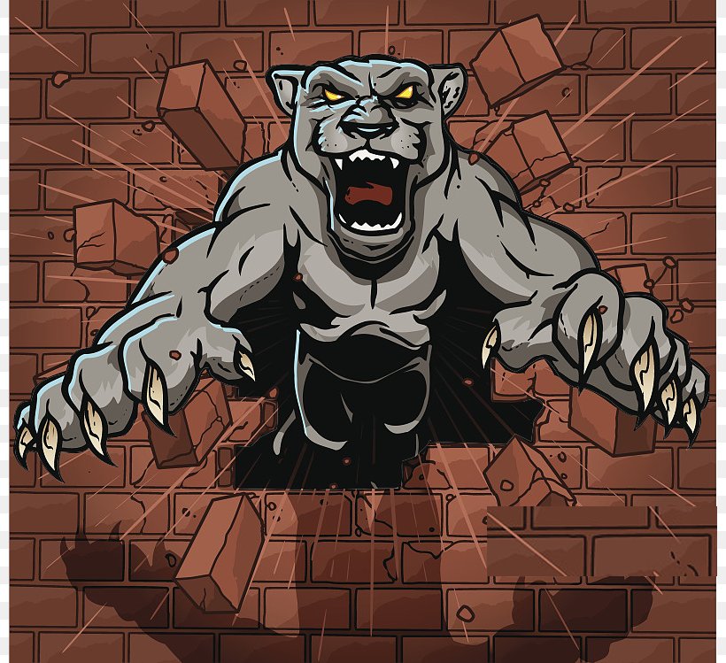 Black Panther Wall Brick Illustration, PNG, 800x749px, Black Panther, Bear, Brick, Brickwork, Building Download Free