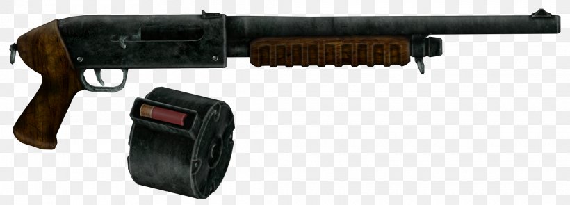 Trigger Fallout: New Vegas Firearm Gun Barrel The Vault, PNG, 2080x750px, Watercolor, Cartoon, Flower, Frame, Heart Download Free