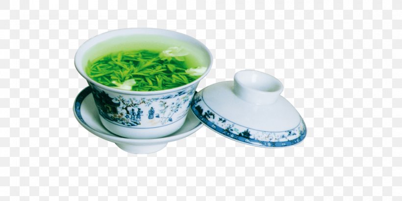Green Tea Tieguanyin Tea Culture U9752u8336, PNG, 1000x500px, Tea, Black Tea, Blue And White Porcelain, Bowl, Chawan Download Free