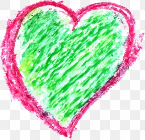 Heart Watercolor - Crayon Drawing Clip Art PNG