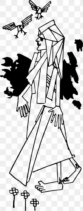 Polygonal - Drawing Woman Clip Art PNG