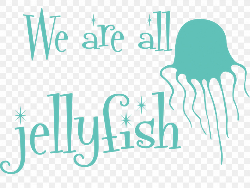 Jellyfish, PNG, 3000x2263px, Jellyfish, Behavior, Line, Logo, Meter Download Free