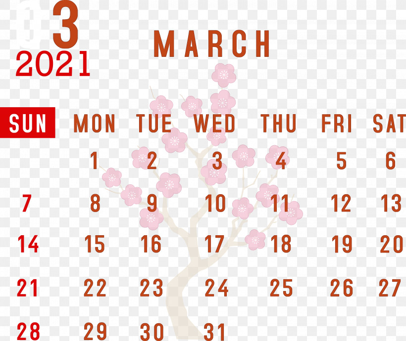 March 2021 Printable Calendar March 2021 Calendar 2021 Calendar, PNG, 3000x2525px, 2021 Calendar, March 2021 Printable Calendar, Geometry, Line, March Calendar Download Free