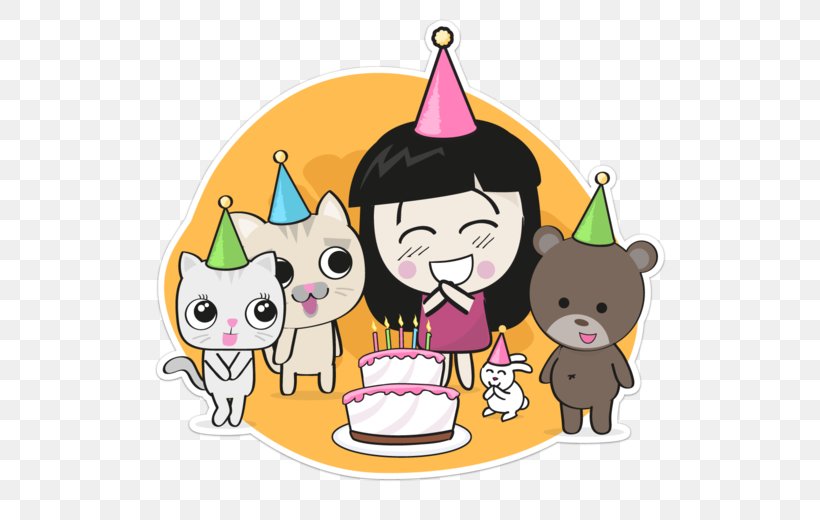 Cat Birthday Party Hat Renri Rat, PNG, 520x520px, Cat, Birthday, Canidae, Carnivoran, Cartoon Download Free