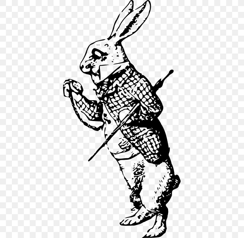 White Rabbit Alice's Adventures In Wonderland Mad Hatter Drawing Clip Art, PNG, 395x800px, White Rabbit, Alice In Wonderland, Alice Through The Looking Glass, Art, Artwork Download Free