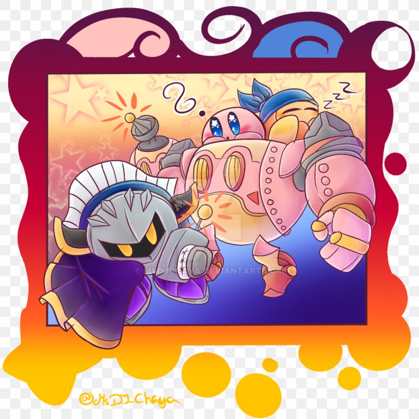 Kirby: Planet Robobot Kirby Battle Royale Kirby's Dream Land Meta Knight Video Game, PNG, 1024x1024px, Watercolor, Cartoon, Flower, Frame, Heart Download Free