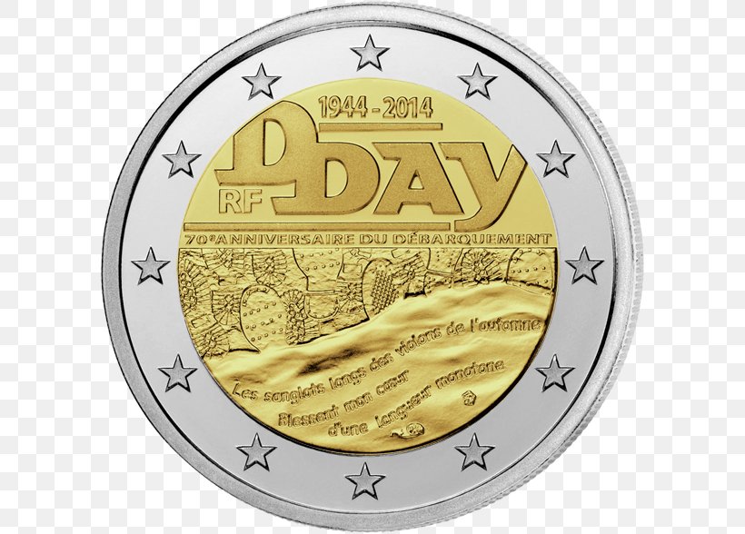 Normandy Landings Operation Overlord Invasion Of Normandy 2 Euro Commemorative Coins, PNG, 600x588px, 2 Euro Coin, 2 Euro Commemorative Coins, 6 June, Normandy Landings, Cash Download Free