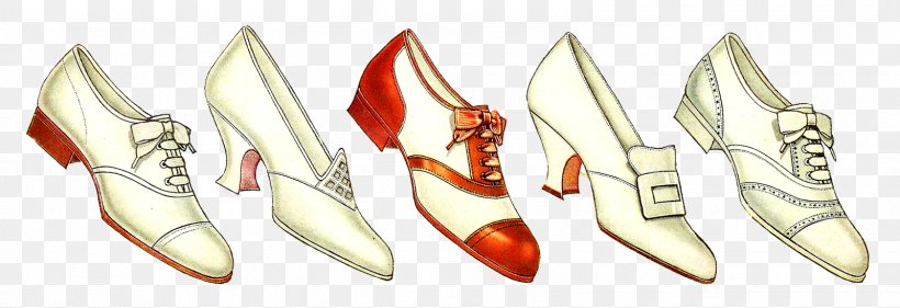 Vintage Clothing High-heeled Shoe Clip Art, PNG, 1600x550px, Vintage Clothing, Antique, Clothing, Drawing, Fashion Download Free