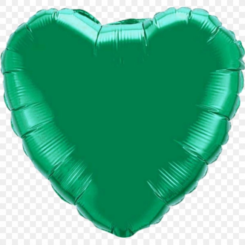 Balloon Party Heart Green Teal, PNG, 1000x1000px, Balloon, Blue, Emerald, Gas Balloon, Green Download Free