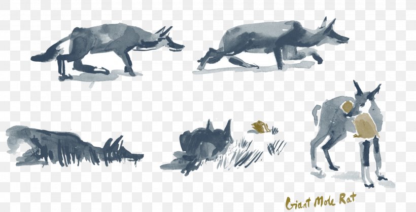 Cattle Pack Animal Dog Sketch, PNG, 2080x1063px, Cattle, Animal, Animal Figure, Art, Artwork Download Free