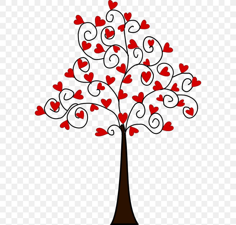Heart Tree Clip Art, PNG, 578x784px, Heart, Artwork, Black And White, Branch, Christmas Decoration Download Free