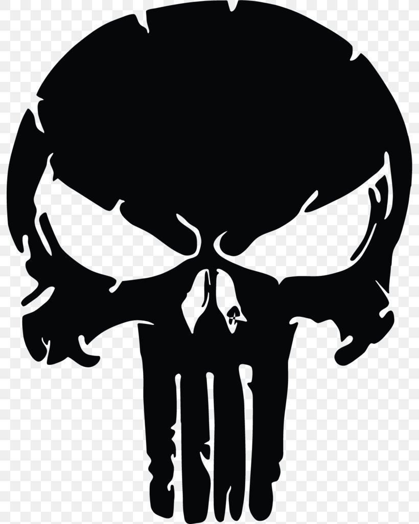 Punisher Vector Graphics Cdr Clip Art AutoCAD DXF, PNG, 794x1024px, Punisher, Autocad Dxf, Black And White, Bone, Cdr Download Free