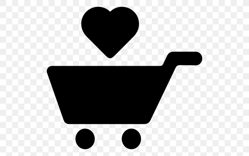 Shopping Cart, PNG, 512x512px, Shopping Cart, Black, Black And White, Heart, Information Download Free