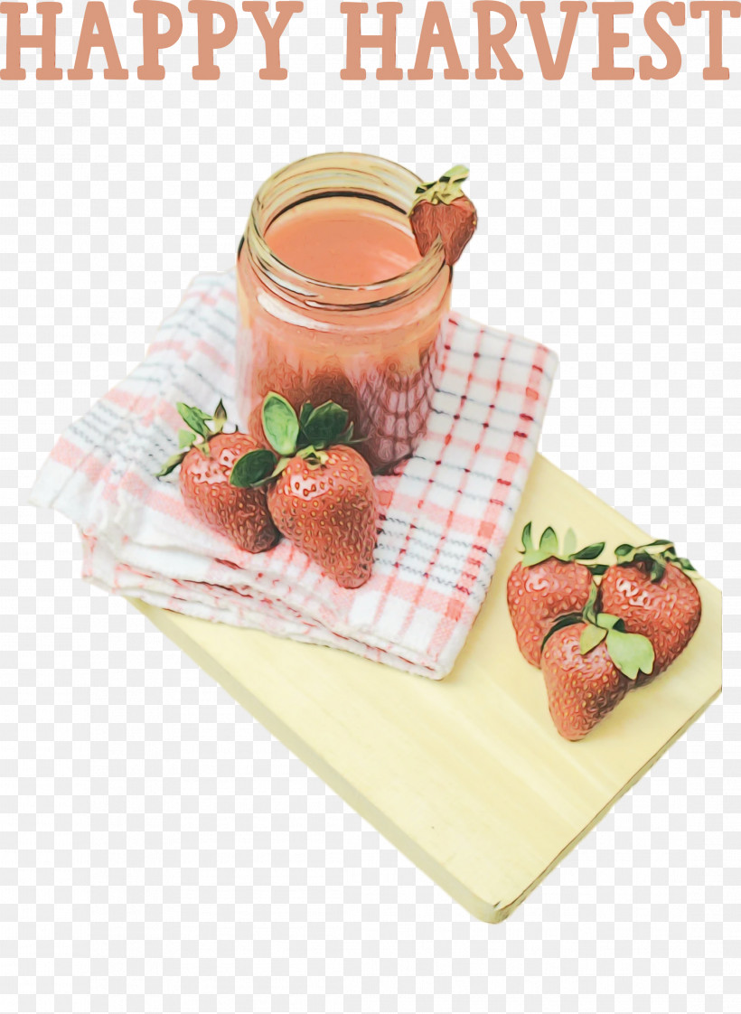Strawberry, PNG, 2191x3000px, Happy Harvest, Cream, Dessert, Flavor, Frozen Dessert Download Free