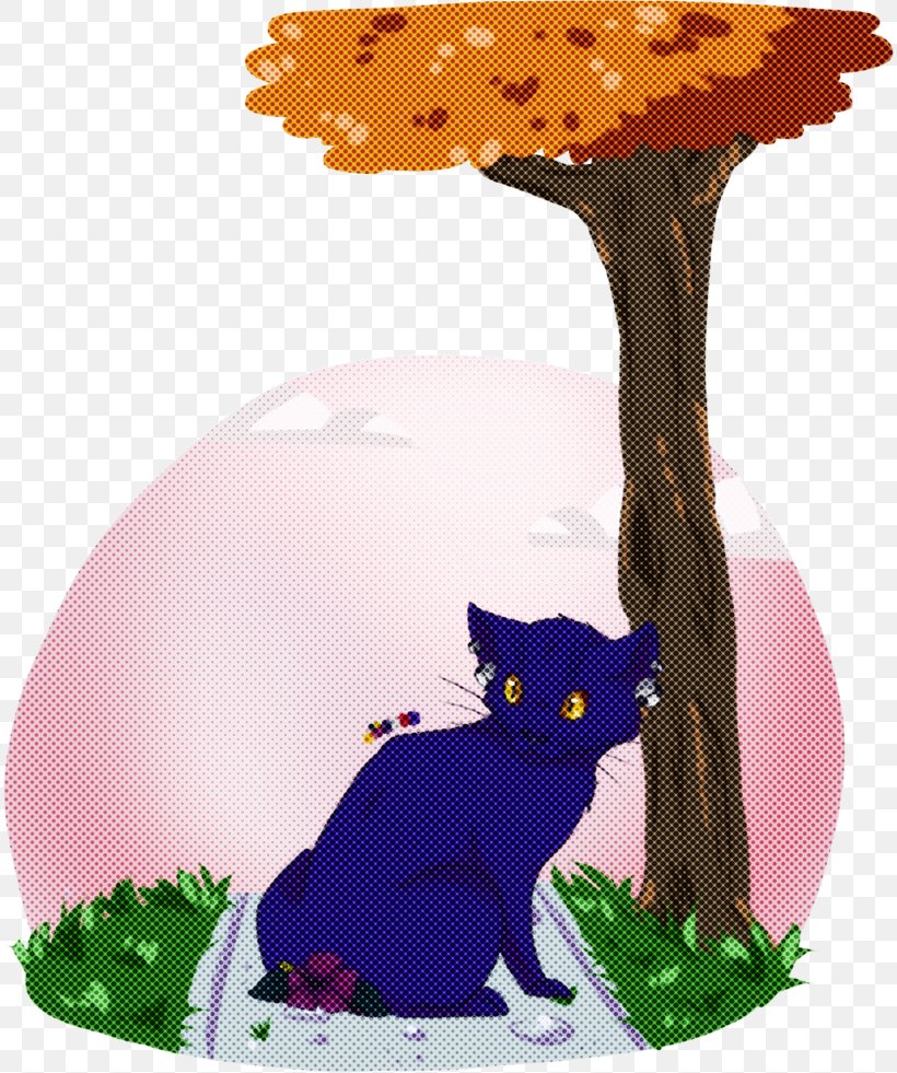 Black Cat Cat Tree Clip Art Small To Medium-sized Cats, PNG, 814x981px, Black Cat, Branch, Cat, Plant, Small To Mediumsized Cats Download Free