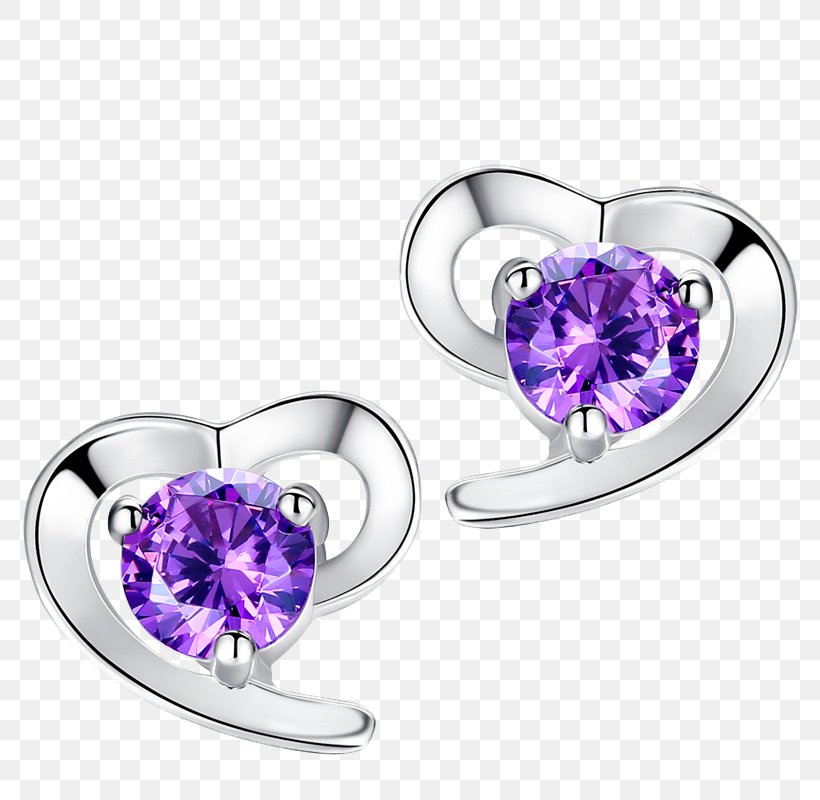 Earring Sterling Silver Cubic Zirconia Jewellery, PNG, 800x800px, Earring, Amethyst, Body Jewelry, Bracelet, Charm Bracelet Download Free