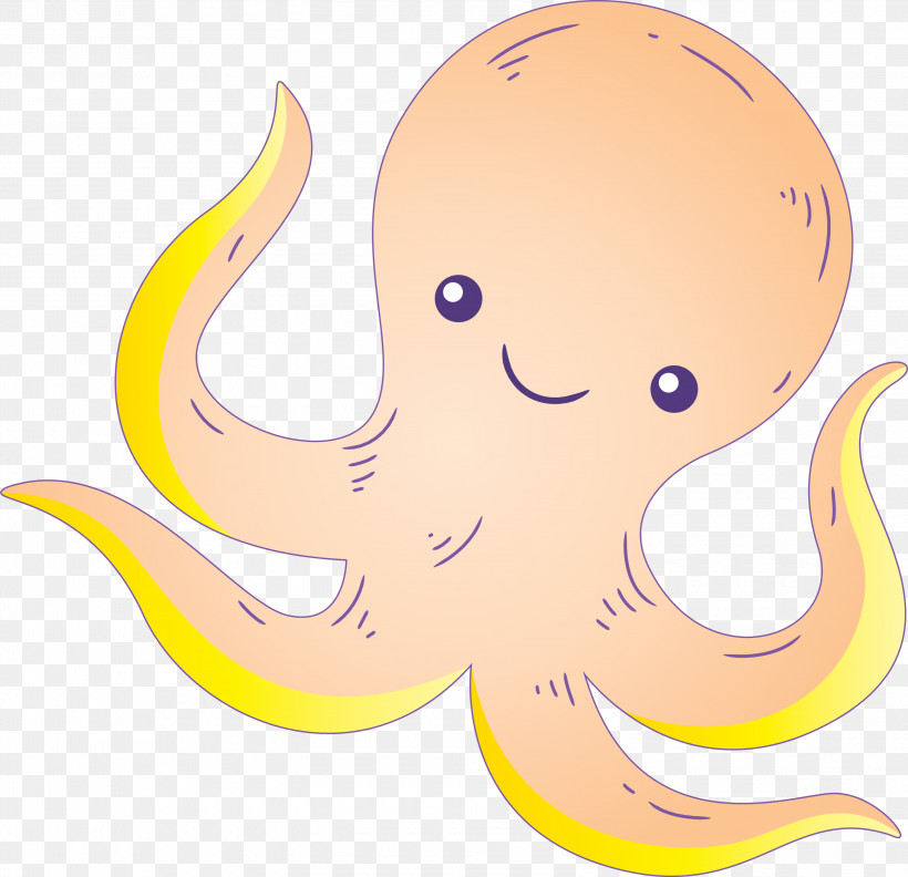 Octopus Giant Pacific Octopus Cartoon Octopus Yellow, PNG, 3000x2899px, Watercolor Octopus, Animal Figure, Cartoon, Giant Pacific Octopus, Octopus Download Free