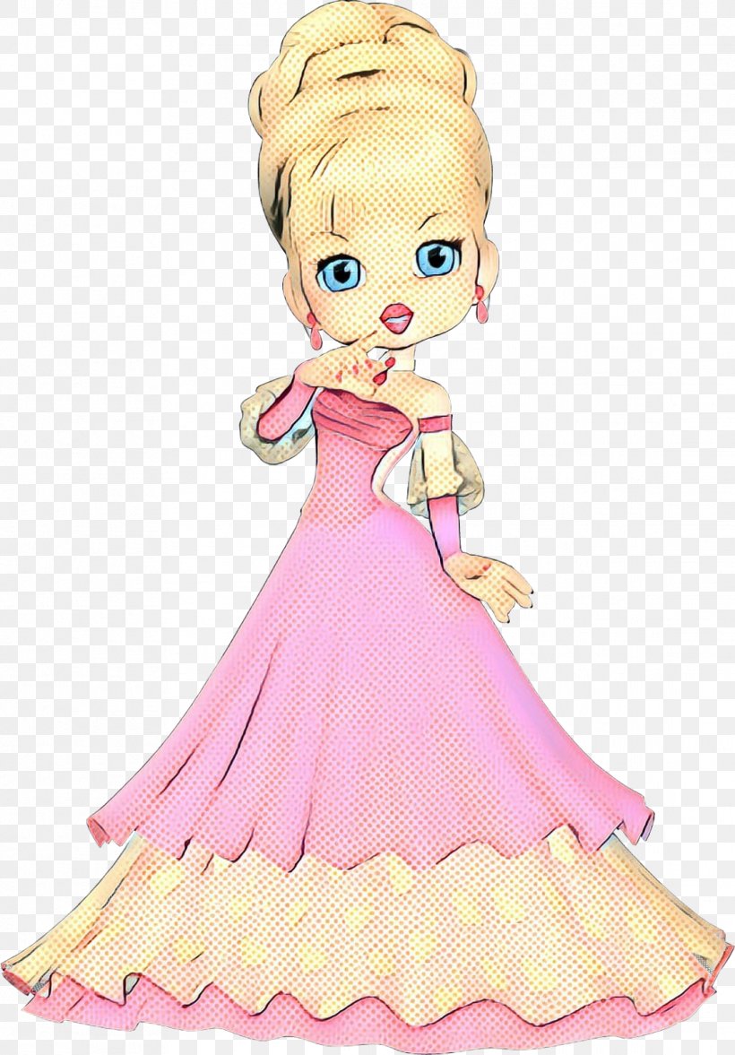 Gown Pink M Toddler Character Cartoon, PNG, 1114x1600px, Gown, Art, Barbie, Cartoon, Character Download Free
