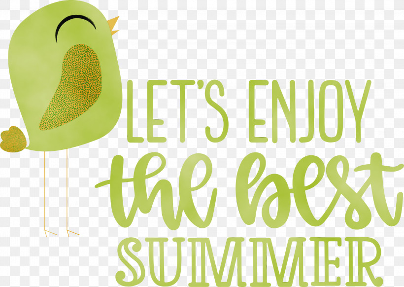 Logo Font Green Meter Fruit, PNG, 2999x2130px, Best Summer, Fruit, Green, Hello Summer, Logo Download Free