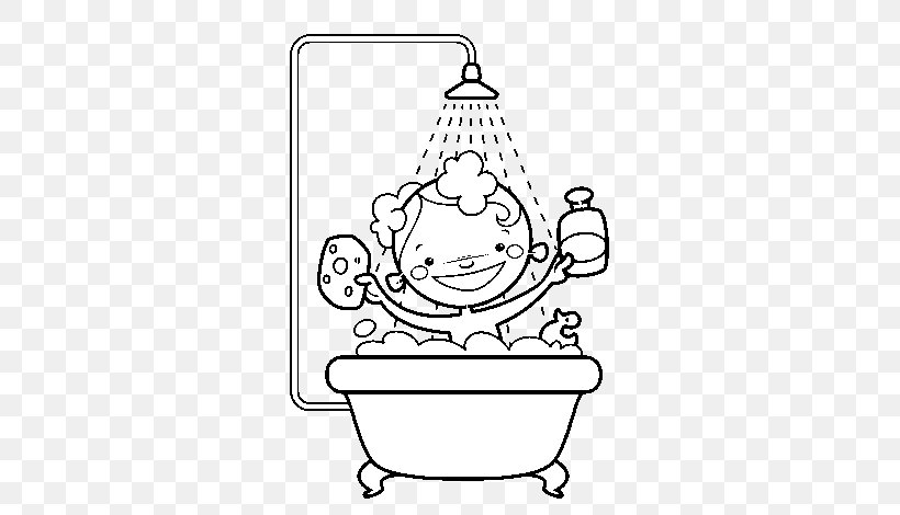 Shower Coloring Book Bathroom Clip Art, PNG, 600x470px, Shower, Area, Art, Baby Shower, Bathing Download Free