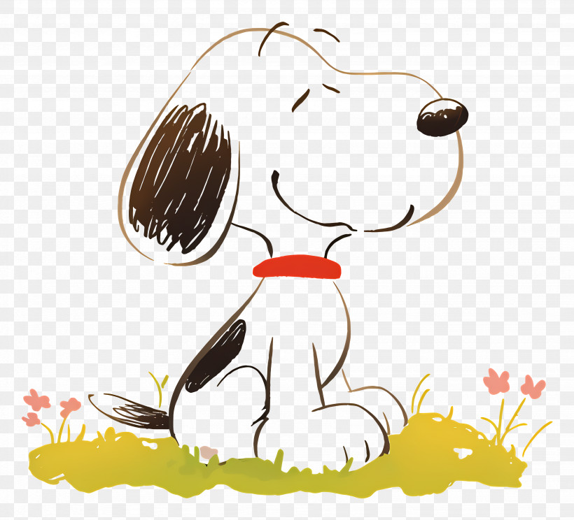 Snoopy Spring - Cartoon Dog In Outdoor Nature Scene, PNG, 3284x2980px ...