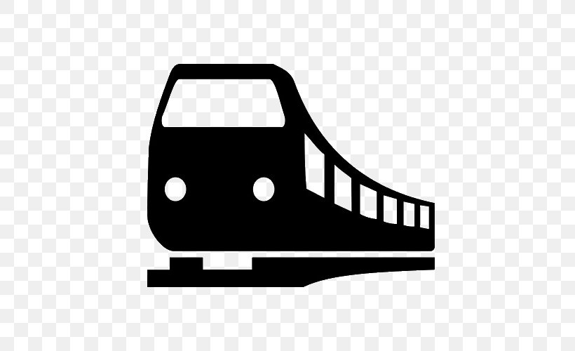 Train Station Rail Transport Clip Art Train Ticket, PNG, 500x500px, Train, Area, Automotive Exterior, Black, Black And White Download Free