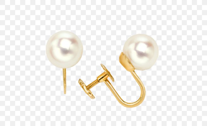 Pearl Earring Jewellery Gold Bijou, PNG, 500x500px, Pearl, Akoya Pearl Oyster, Bijou, Body Jewellery, Body Jewelry Download Free