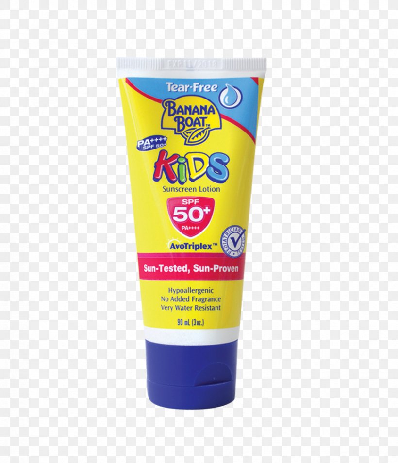 Sunscreen Lotion Factor De Protección Solar Cream Personal Care, PNG, 868x1010px, Sunscreen, Banana, Banana Boat, Boat, Child Download Free