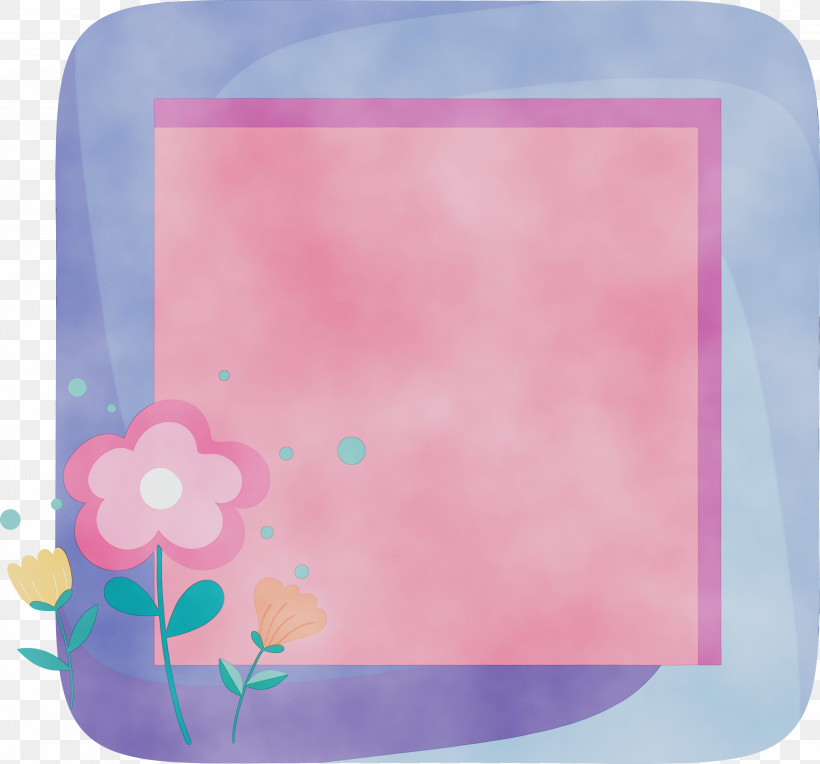 Rectangle Pink M Mathematics Geometry, PNG, 3000x2797px, Flower Photo Frame, Flower Frame, Geometry, Mathematics, Paint Download Free
