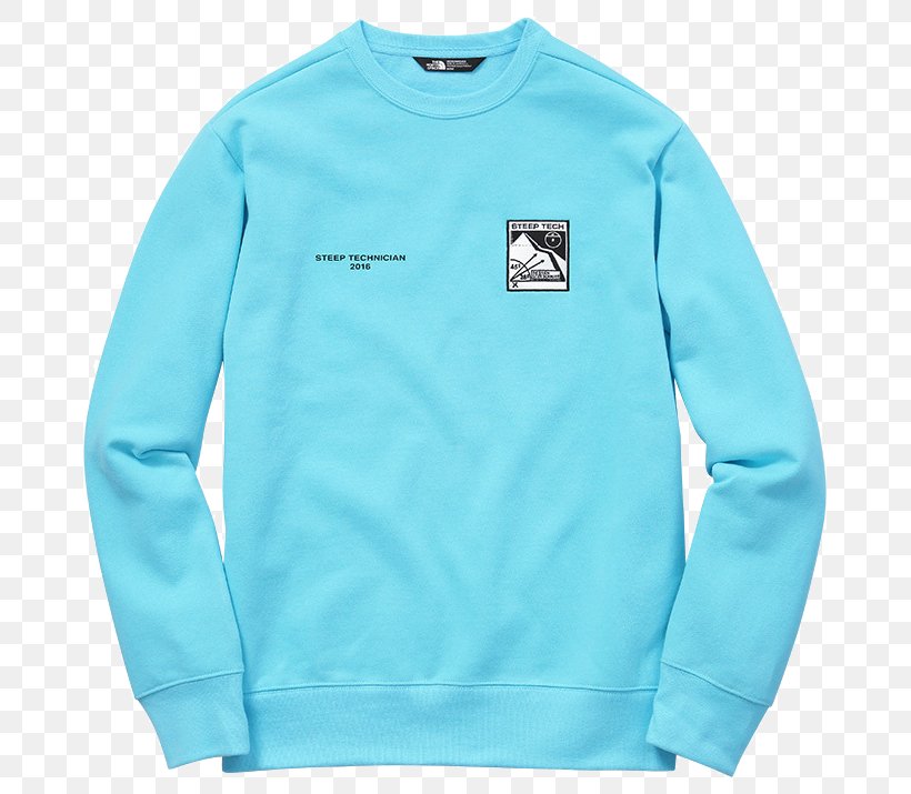 Sleeve Hoodie T-shirt Crew Neck Supreme, PNG, 700x715px, Sleeve, Active Shirt, Aqua, Azure, Blue Download Free