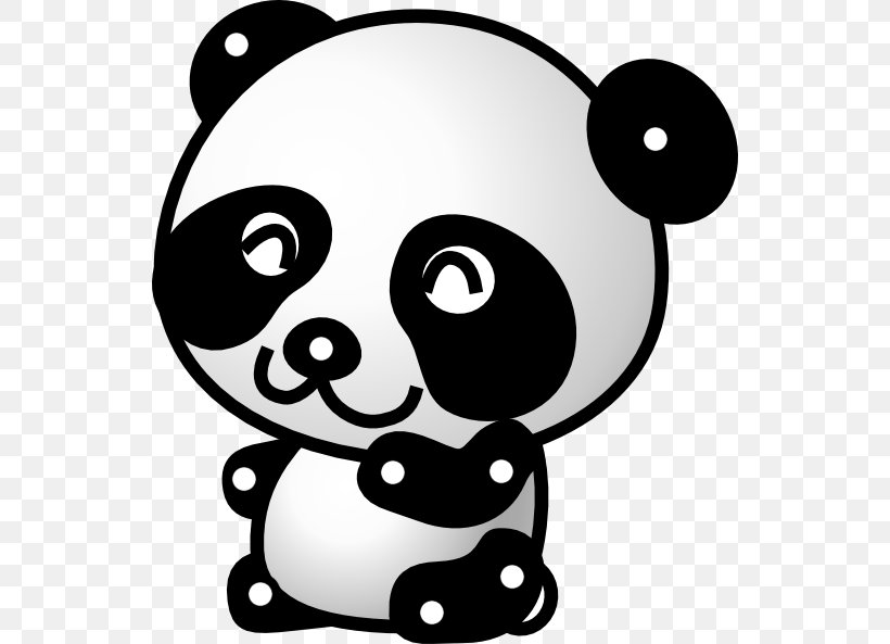Giant Panda Clip Art Openclipart Free Content Image, PNG, 540x593px, Giant Panda, Artwork, Bear, Black, Black And White Download Free