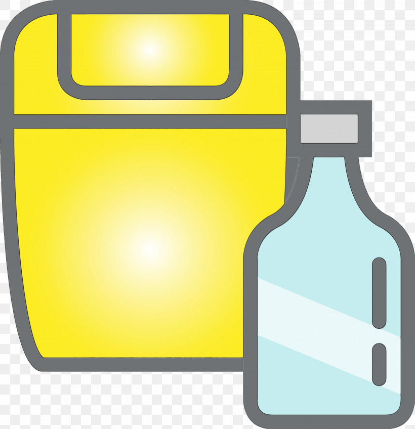 Yellow Line Icon, PNG, 2900x3000px, Glass Recycling, Line, Paint, Watercolor, Wet Ink Download Free
