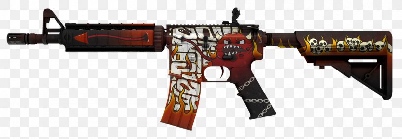 Counter-Strike: Global Offensive Video Game M4A4 M4A1-S Oni, PNG, 1200x417px, Watercolor, Cartoon, Flower, Frame, Heart Download Free