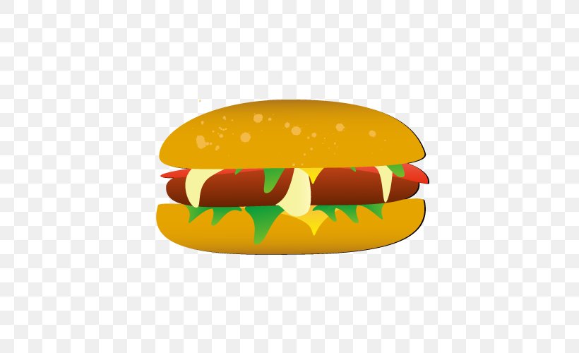 Hot Dog Cheeseburger Hamburger Fast Food, PNG, 500x500px, Hot Dog, Cartoon, Cheeseburger, Fast Food, Food Download Free