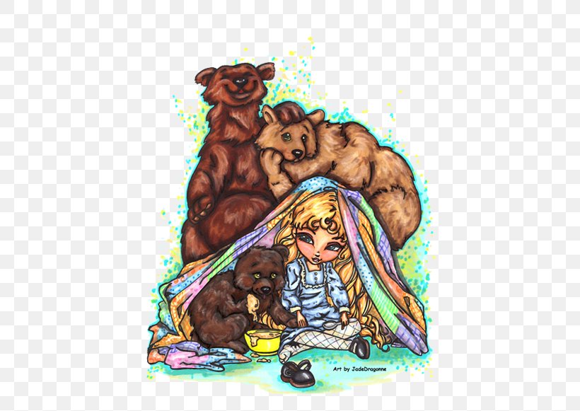 Goldilocks And The Three Bears Art Drawing, PNG, 450x581px, Bear, Art, Artist, Carnivoran, Cartoon Download Free
