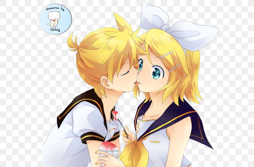 Kagamine Rin/Len Vocaloid Megpoid Hatsune Miku, PNG, 600x539px, Watercolor, Cartoon, Flower, Frame, Heart Download Free
