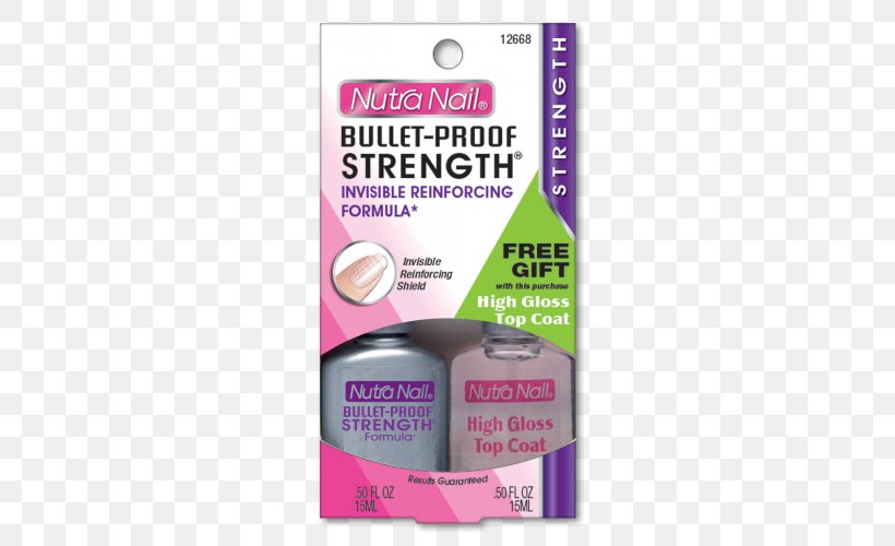 Nutra Nail Bullet-Proof Strength Formula Nail Polish Cosmetics Cuticle, PNG, 500x500px, Nail, Cosmetics, Cuticle, Formula, Hand Download Free