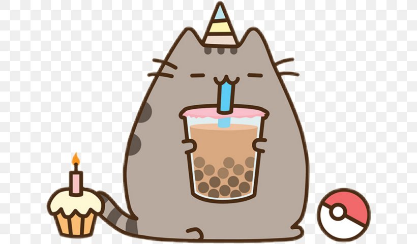 Nyan Cat Pusheen Image Tea, PNG, 641x480px, Cat, Art, Baked Goods, Birthday, Bubble Tea Download Free