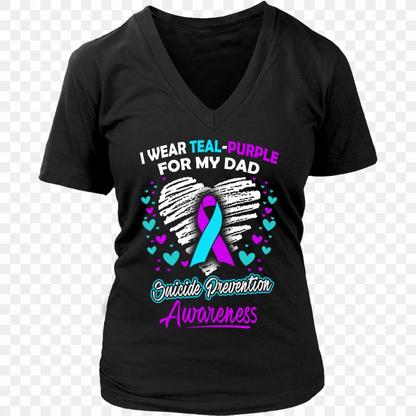T-shirt Suicide Prevention Sleeve Niece And Nephew, PNG, 1000x1000px, Watercolor, Cartoon, Flower, Frame, Heart Download Free