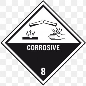 HAZMAT Class 8 Corrosive Substances Dangerous Goods Placard Transport ...