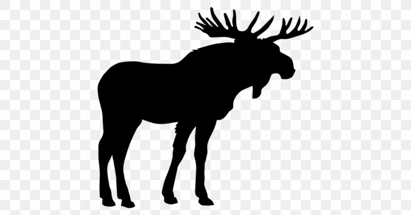 Moose Elk Deer Clip Art, PNG, 1200x630px, Moose, Antelope, Antler, Black And White, Deer Download Free