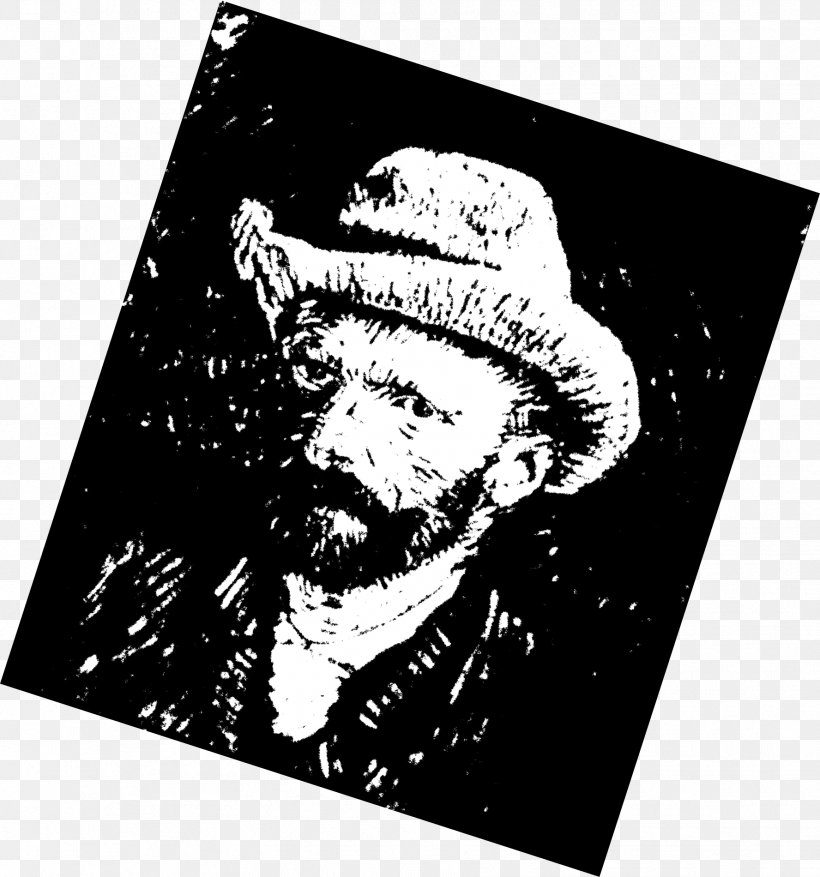 Self-Portrait With Dark Felt Hat Van Gogh Self-portrait Illustration, PNG, 1776x1900px, Van Gogh Selfportrait, Art, Beard, Black M, Blackandwhite Download Free